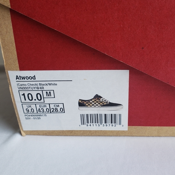 Mens Van's Atwood 'Camo Checkerboard. Size 10. Sneakers skateboard - Picture 7 of 7